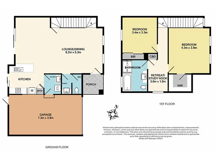 Floorplan of Homely townhouse listing, 3/43-45 Leman Crescent, Noble Park VIC 3174