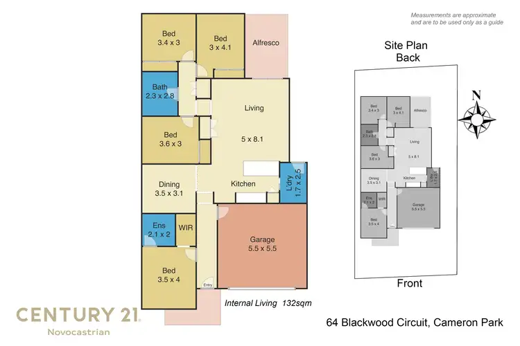 Floorplan of Homely house listing, 64 Blackwood Circuit, Cameron Park NSW 2285