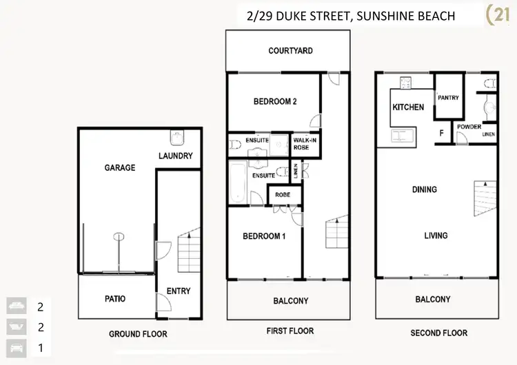 Floorplan of Homely unit listing, 2/29 Duke Street, Sunshine Beach QLD 4567
