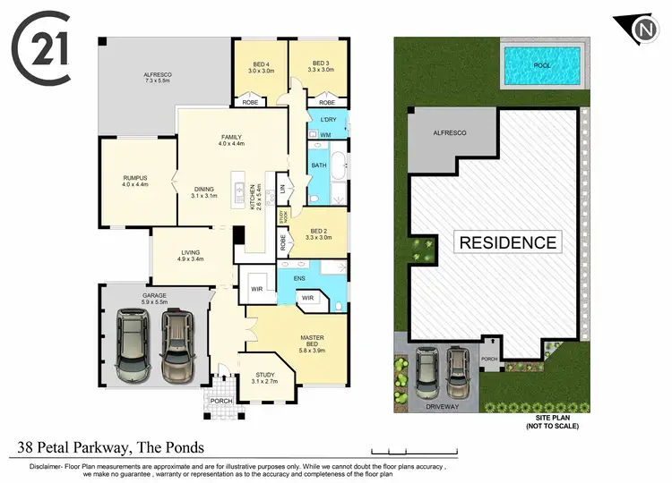 Floorplan of Homely house listing, 38 Petal Parkway, The Ponds NSW 2769