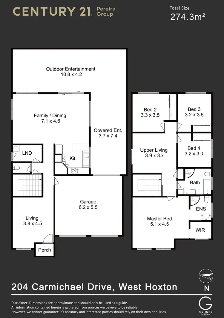 Floorplan of Homely house listing, 204 Carmichael Drive, West Hoxton NSW 2171