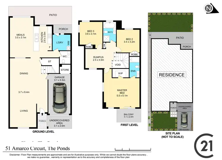 Floorplan of Homely house listing, 51 Amarco Circuit, The Ponds NSW 2769