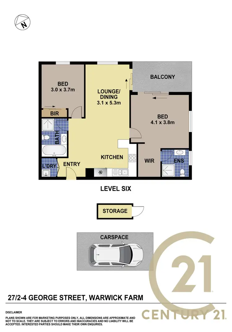 Floorplan of Homely apartment listing, 27/2-4 George Street, Warwick Farm NSW 2170