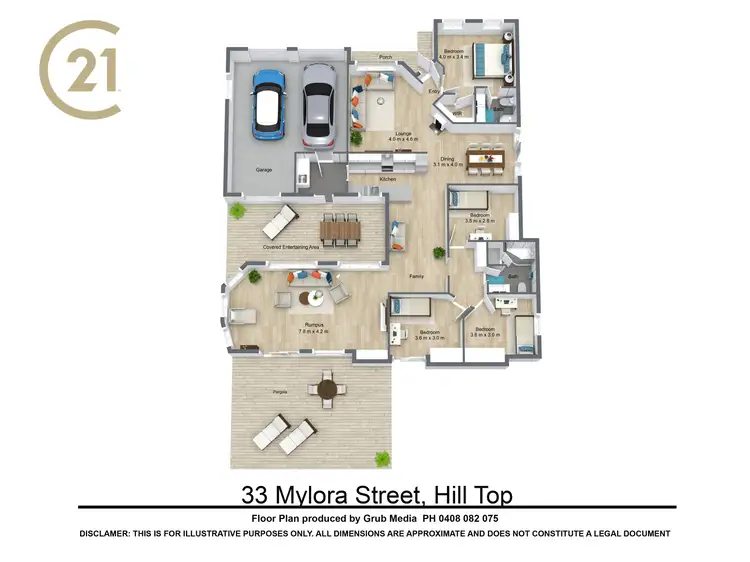 Floorplan of Homely rural property listing, 33 Mylora Street, Hill Top NSW 2575