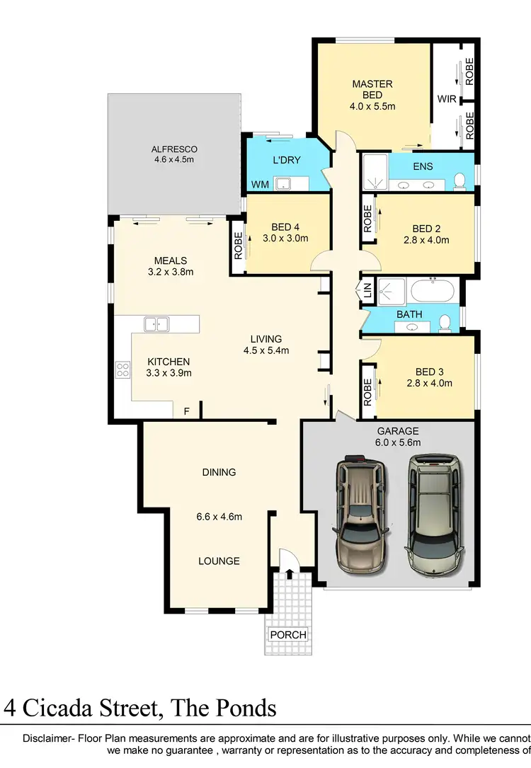 Floorplan of Homely house listing, 4 Cicada Street, The Ponds NSW 2769