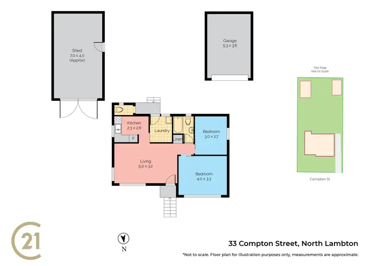 Floorplan of Homely house listing, 33 Compton Street, North Lambton NSW 2299
