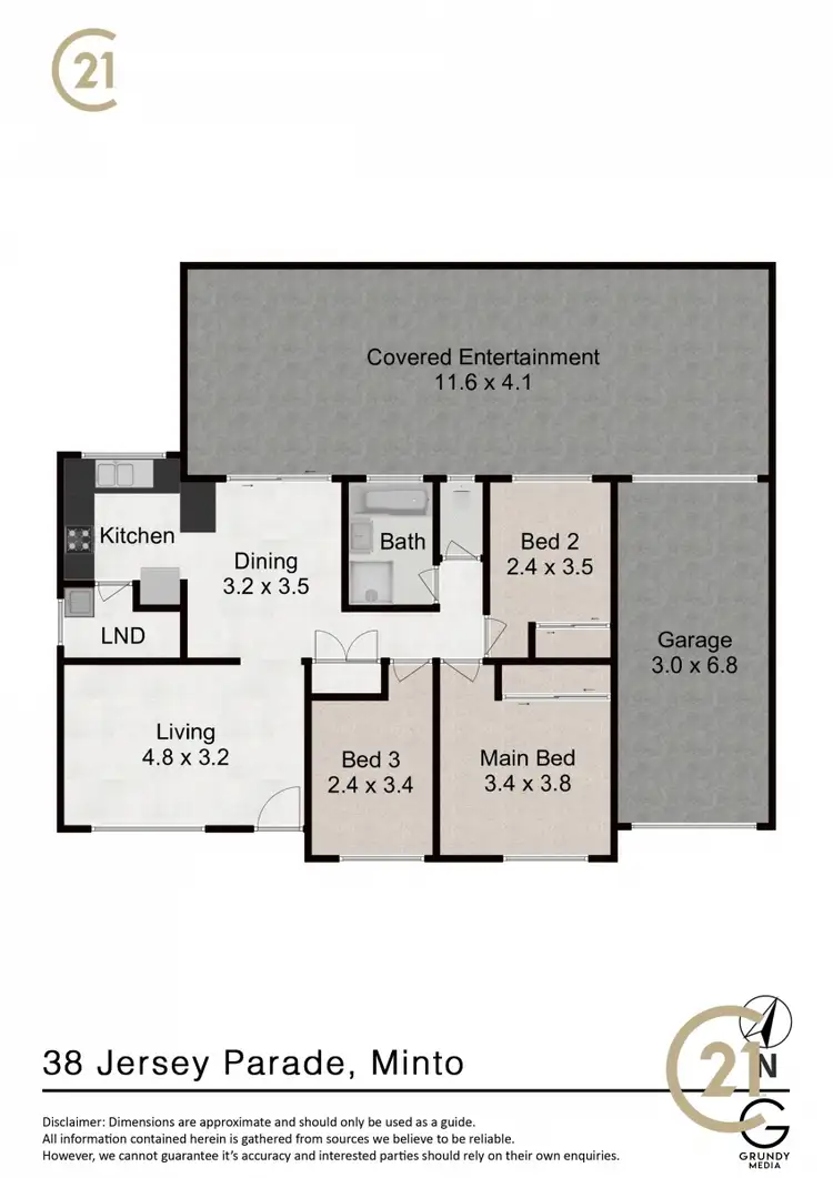 Floorplan of Homely house listing, 38 Jersey Pde, Minto NSW 2566