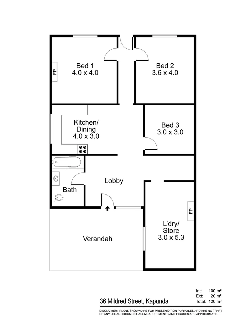 Floorplan of Homely house listing, 36 Mildred St, Kapunda SA 5373