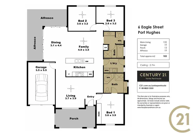 Floorplan of Homely house listing, 6 Eagle Street, Port Hughes SA 5558