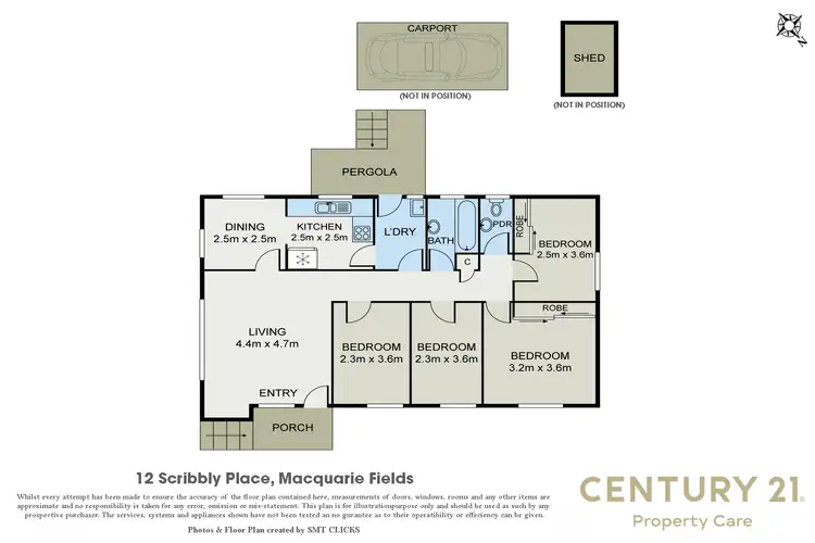 Floorplan of Homely house listing, 12 Scribbly Pl, Macquarie Fields NSW 2564
