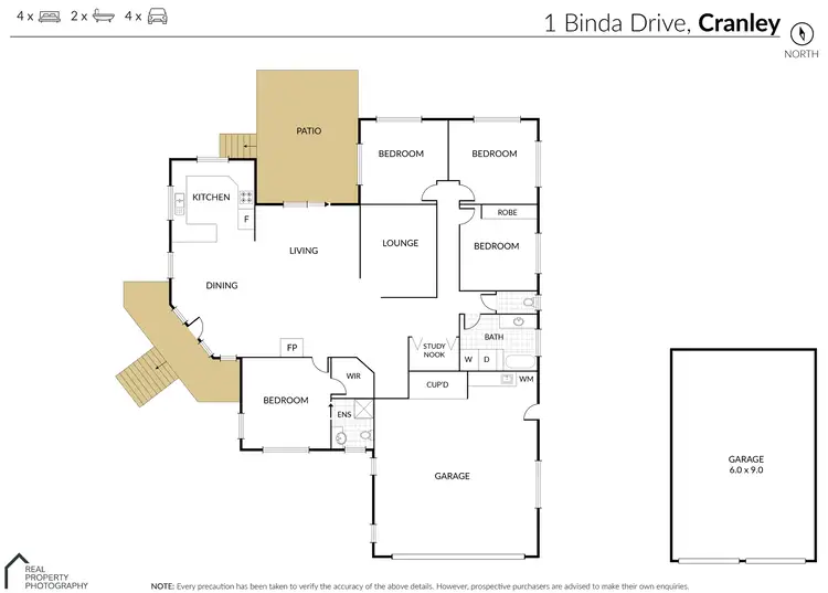Floorplan of Homely house listing, 1 Binda Drive, Cranley QLD 4350