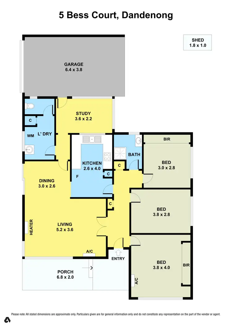 Floorplan of Homely house listing, 5 Bess Court, Dandenong VIC 3175