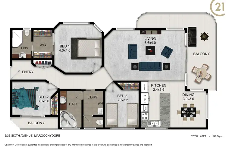 Floorplan of Homely unit listing, 5/33 Sixth Avenue, Maroochydore QLD 4558
