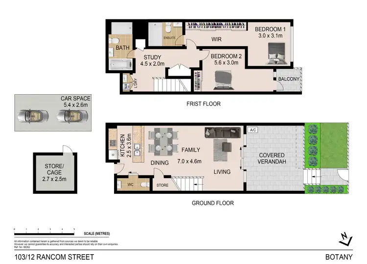Floorplan of Homely apartment listing, 103/12 Rancom Street, Botany NSW 2019