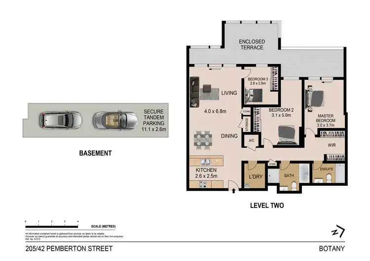 Floorplan of Homely apartment listing, 205C/42 Pemberton Street, Botany NSW 2019