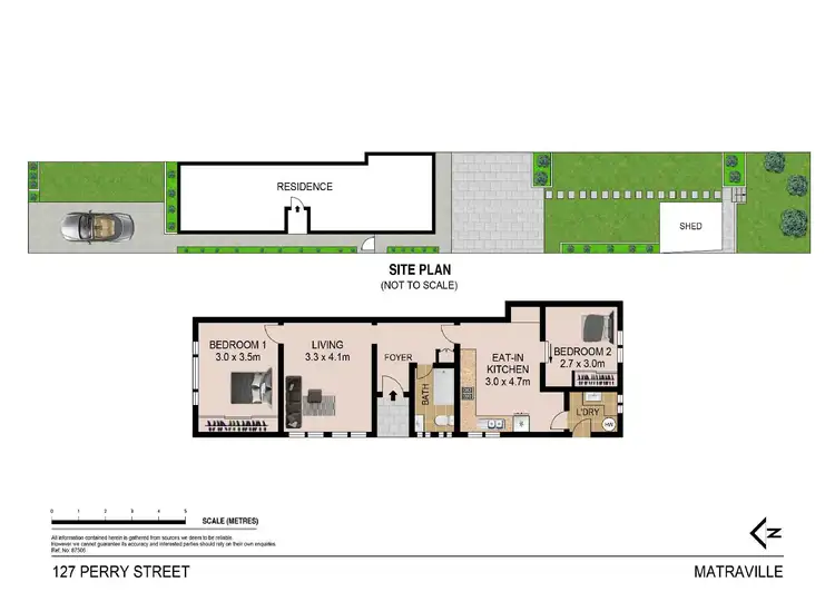 Floorplan of Homely semi-detached listing, 127 Perry Street, Matraville NSW 2036