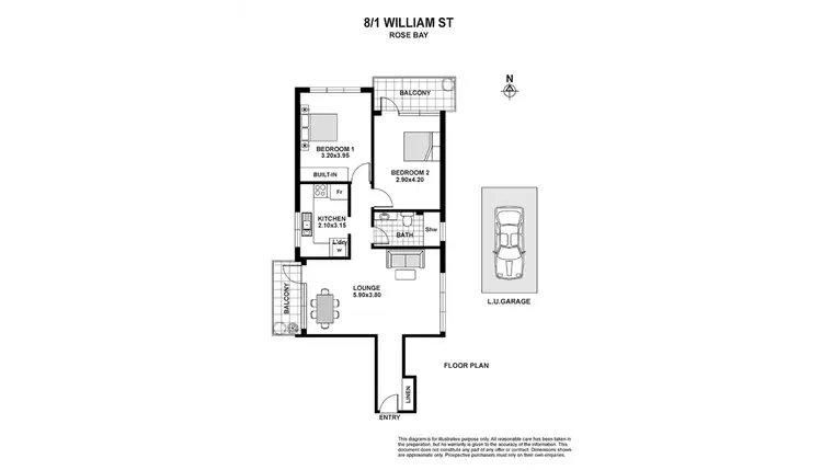 Floorplan of Homely apartment listing, 8/1 William Street, Rose Bay NSW 2029