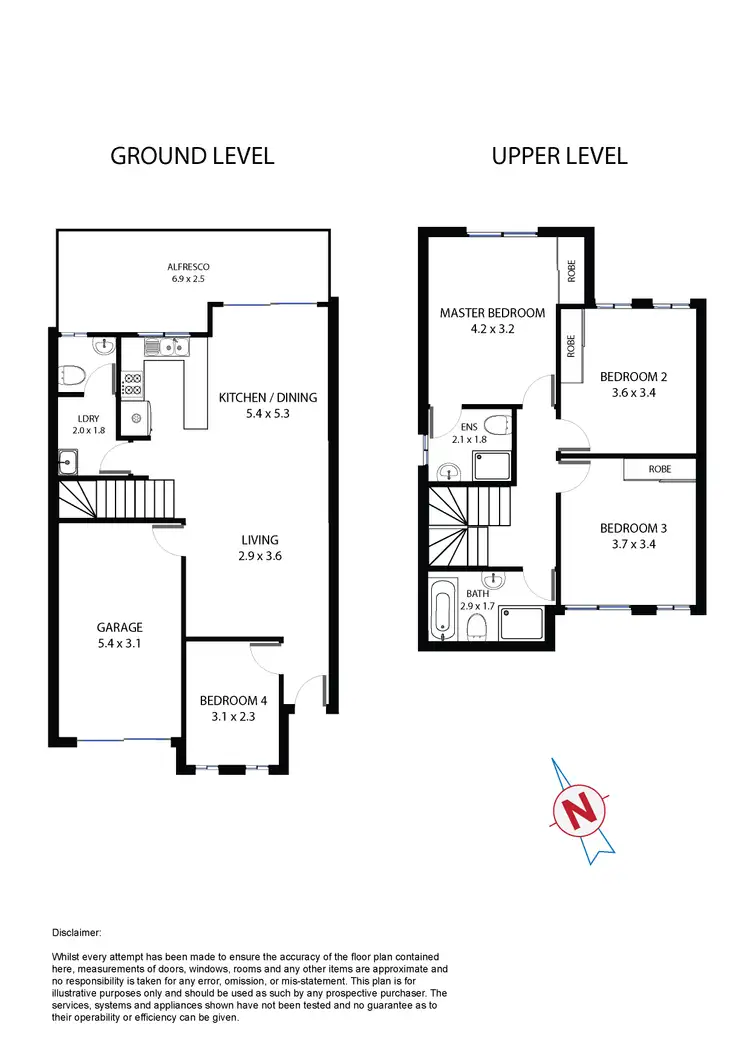 Floorplan of Homely townhouse listing, 4/44 Girraween Road, Girraween NSW 2145