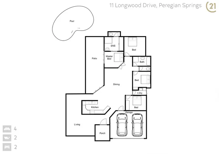 Floorplan of Homely house listing, 11 Longwood Drive, Peregian Springs QLD 4573