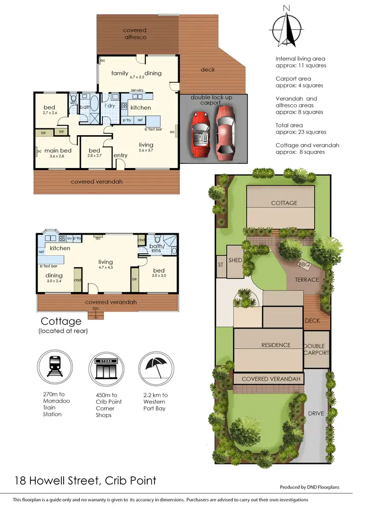 Floorplan of Homely house listing, 18 Howell Street, Crib Point VIC 3919