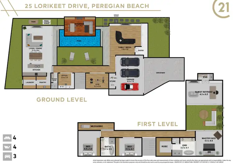 Floorplan of Homely house listing, 25 Lorikeet Drive, Peregian Beach QLD 4573