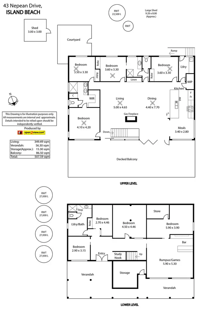 Floorplan of Homely house listing, 43 Nepean Drive, Island Beach SA 5222