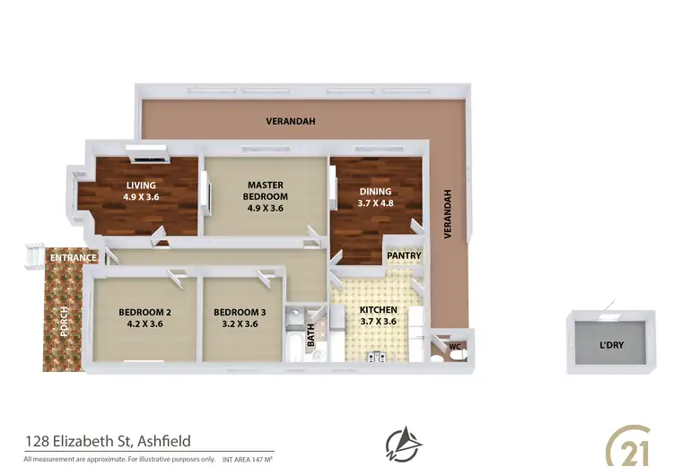 Floorplan of Homely house listing, 128 Elizabeth Street, Ashfield NSW 2131