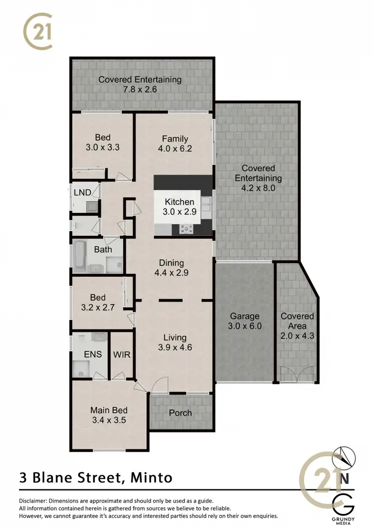 Floorplan of Homely house listing, 3 Blane St, Minto NSW 2566