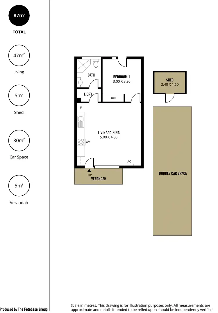Floorplan of Homely unit listing, 1/6 Pine Avenue, Glenelg North SA 5045