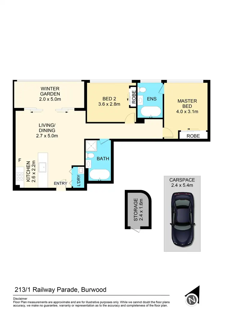 Floorplan of Homely apartment listing, 213/1 Railway Pde, Burwood NSW 2134