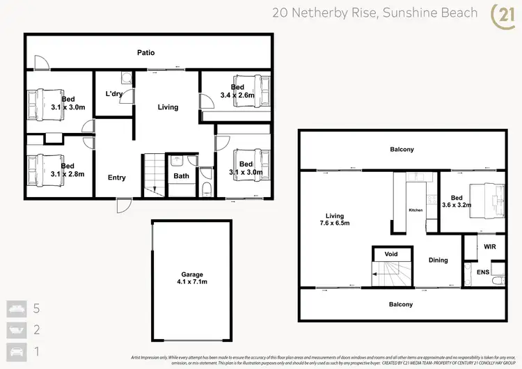 Floorplan of Homely house listing, 20 Netherby Rise, Sunrise Beach QLD 4567