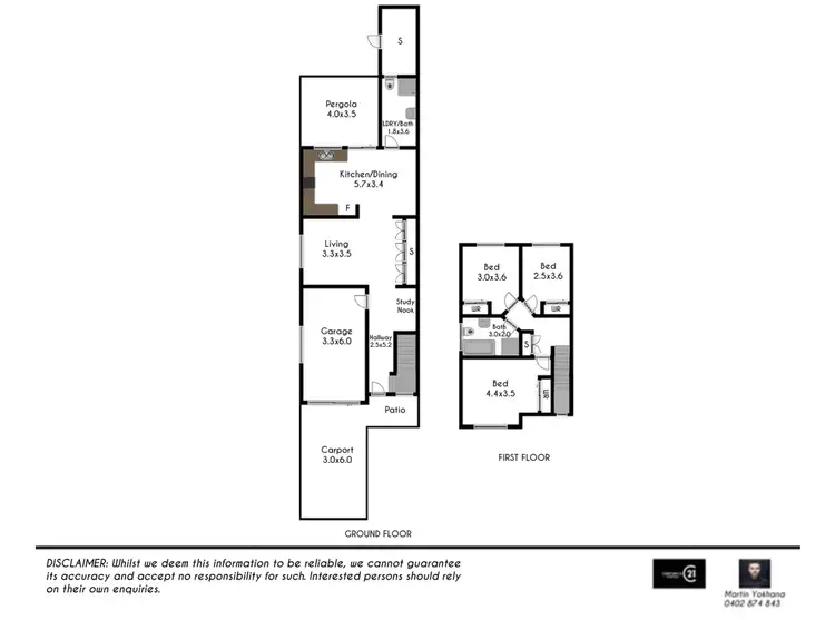 Floorplan of Homely semi-detached listing, 87 Throsby Street, Fairfield Heights NSW 2165