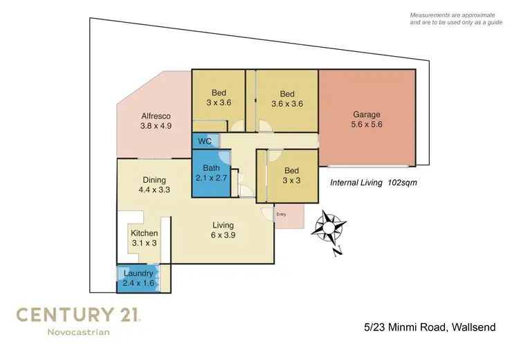 Floorplan of Homely villa listing, 5/23 Minmi Road, Wallsend NSW 2287