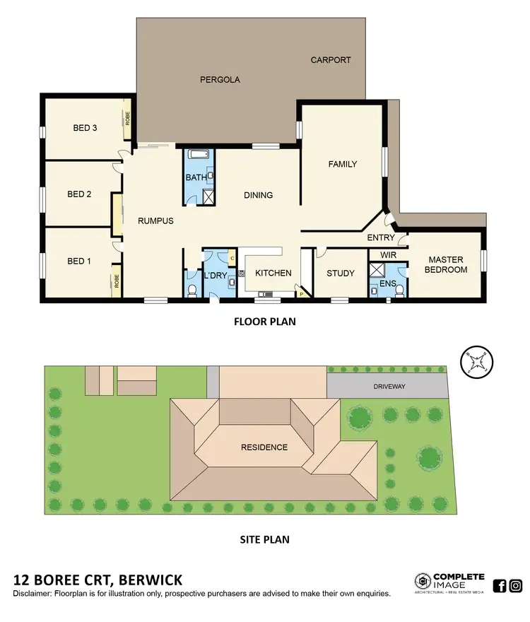 Floorplan of Homely house listing, 12 Boree Court, Berwick VIC 3806