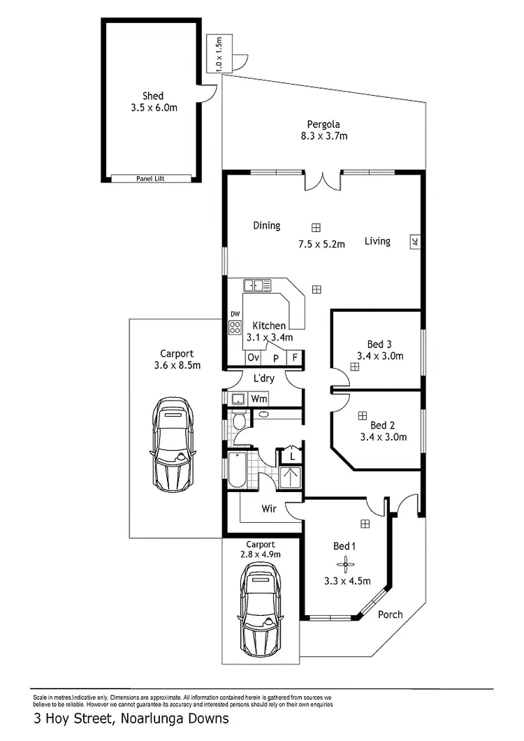Floorplan of Homely house listing, 3 Hoy Street, Noarlunga Downs SA 5168