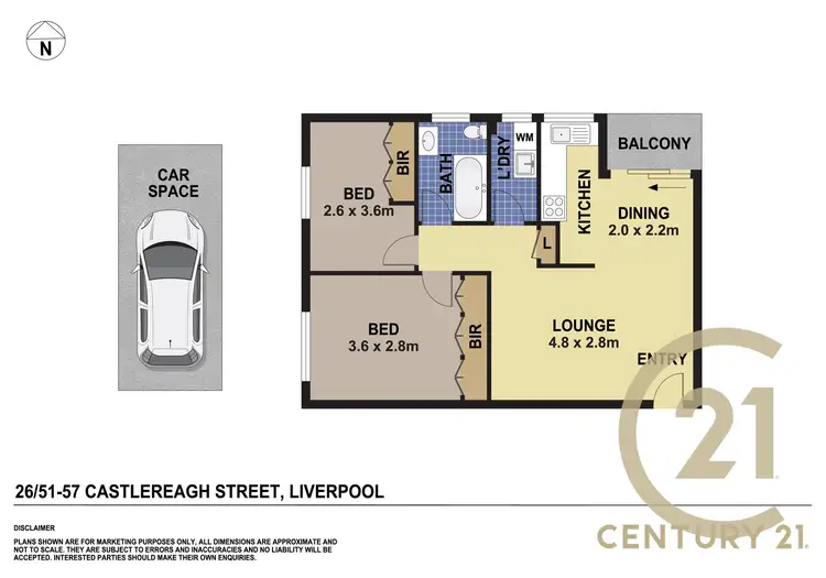Floorplan of Homely apartment listing, 26/51-57 Castlereagh Street, Liverpool NSW 2170