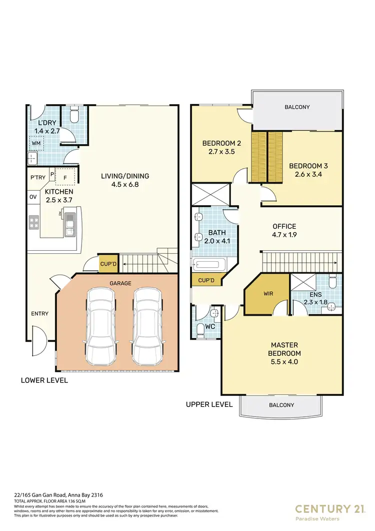 Floorplan of Homely townhouse listing, 22/171 Gan Gan Rd, Anna Bay NSW 2316