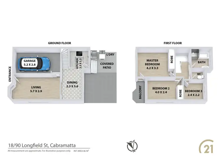 Floorplan of Homely apartment listing, 18/90-94 Longfield Street, Cabramatta NSW 2166