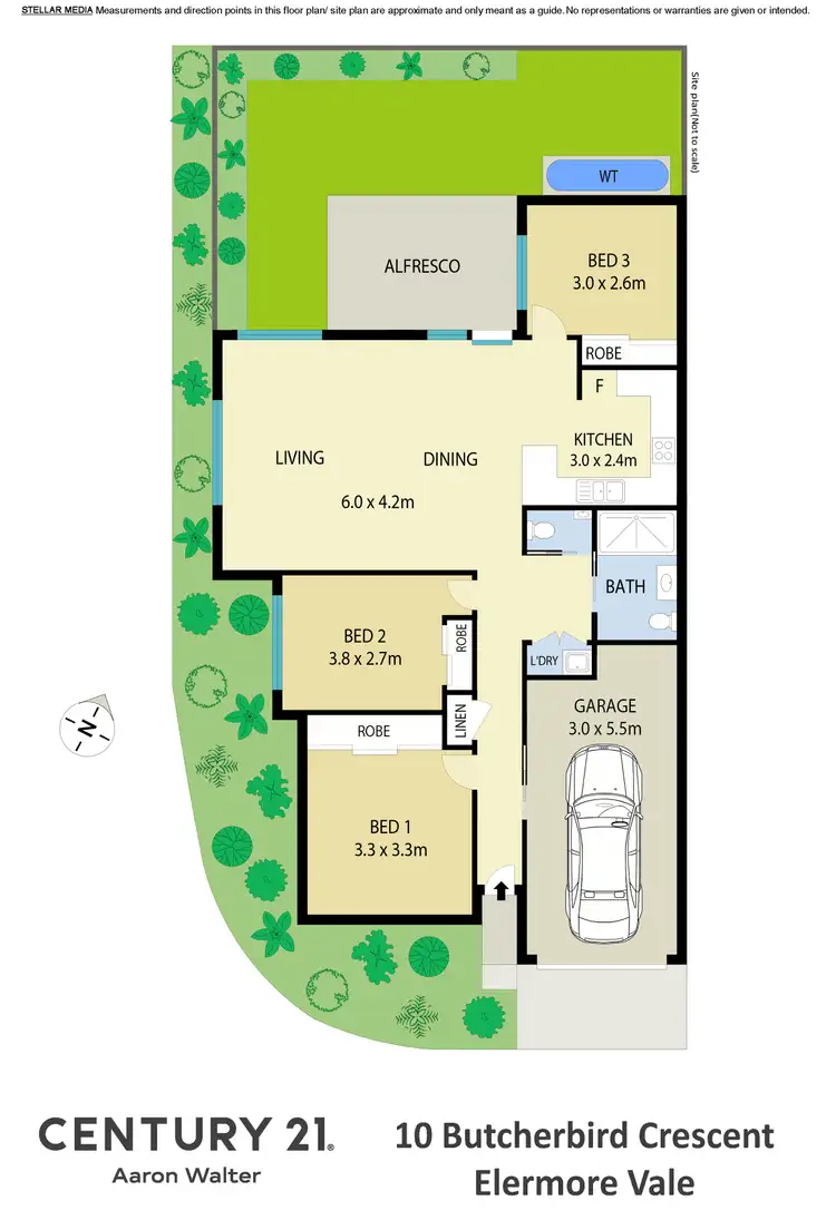 Floorplan of Homely villa listing, 10 Butcherbird Crescent, Elermore Vale NSW 2287