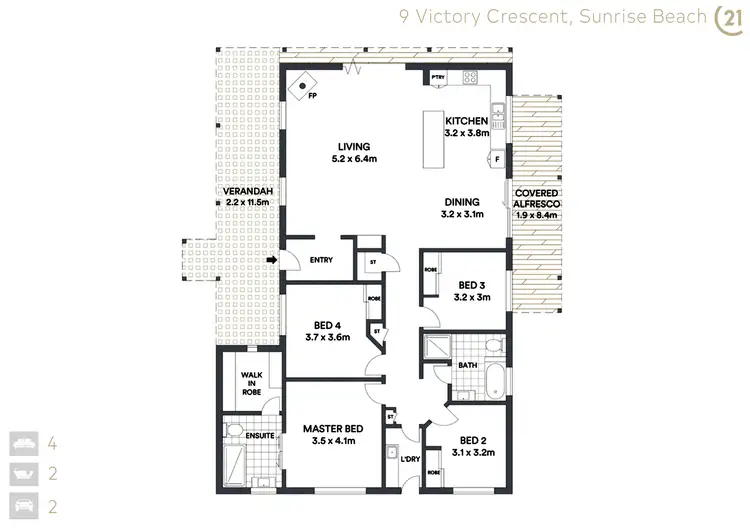 Floorplan of Homely house listing, 9 Victory Crescent, Sunrise Beach QLD 4567