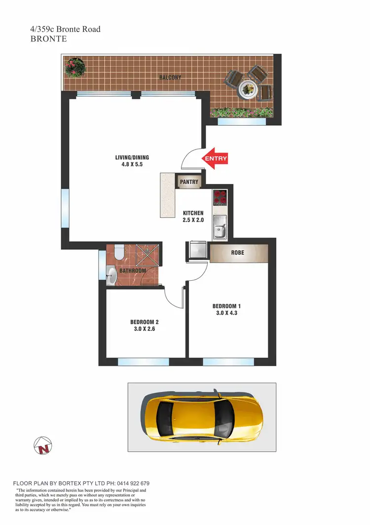 Floorplan of Homely apartment listing, 4/359C Bronte Road, Bronte NSW 2024