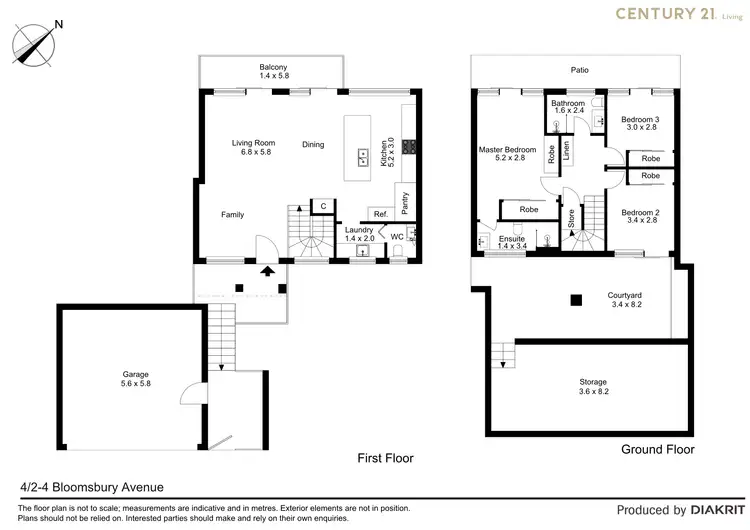Floorplan of Homely townhouse listing, 4/2 Bloomsbury Avenue, Pymble NSW 2073