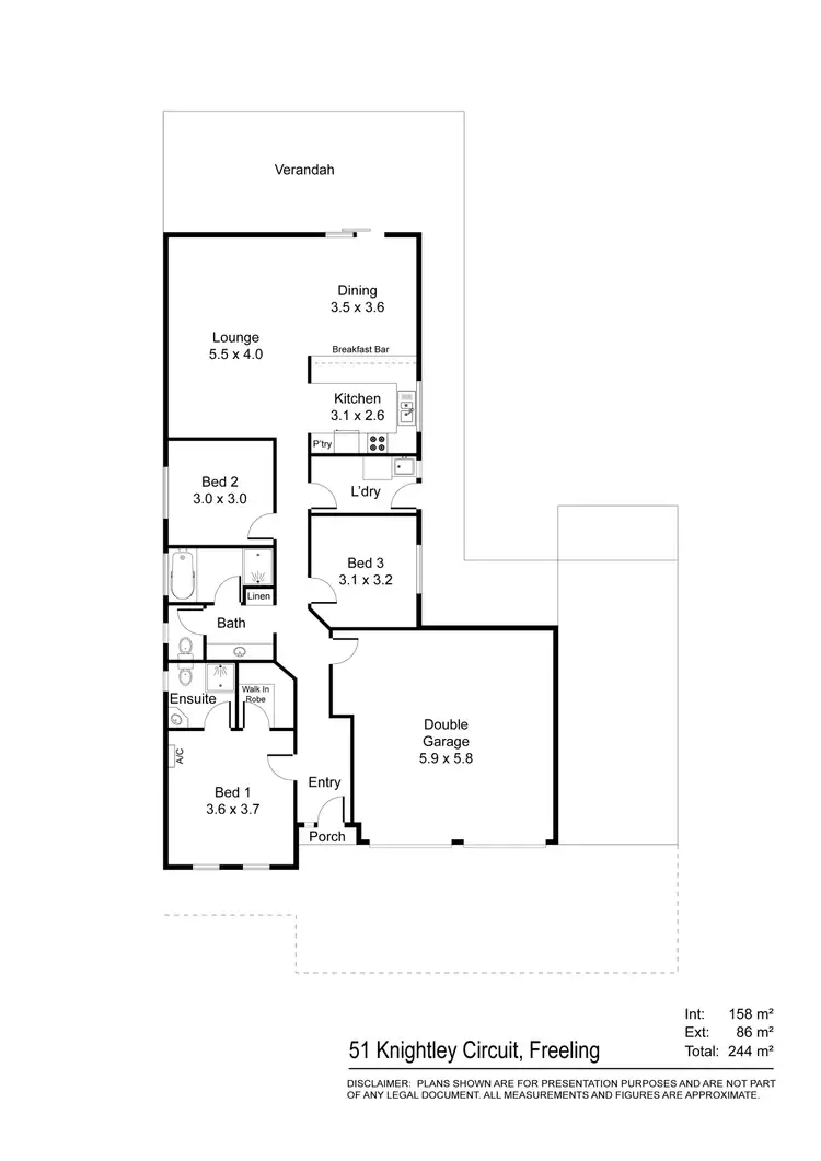 Floorplan of Homely house listing, 51 Knightley Circuit, Freeling SA 5372