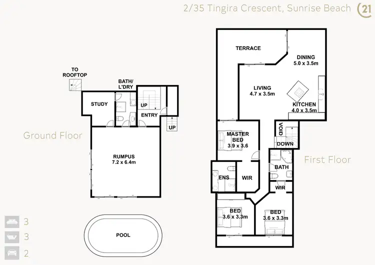 Floorplan of Homely apartment listing, 2/35 Tingira Crescent, Sunrise Beach QLD 4567