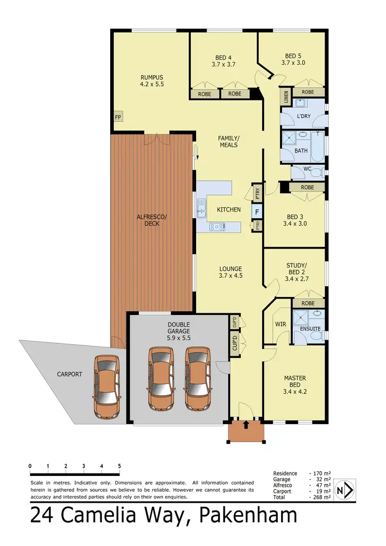 Floorplan of Homely house listing, 24 Camelia Way, Pakenham VIC 3810