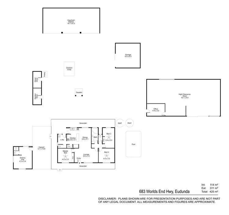 Floorplan of Homely house listing, 683B Worlds End Highway, Eudunda SA 5374