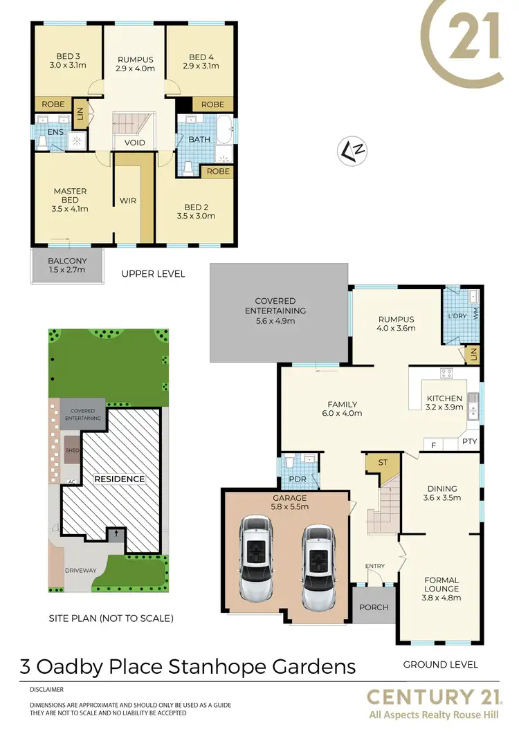 Floorplan of Homely house listing, 3 Oadby Place, Stanhope Gardens NSW 2768