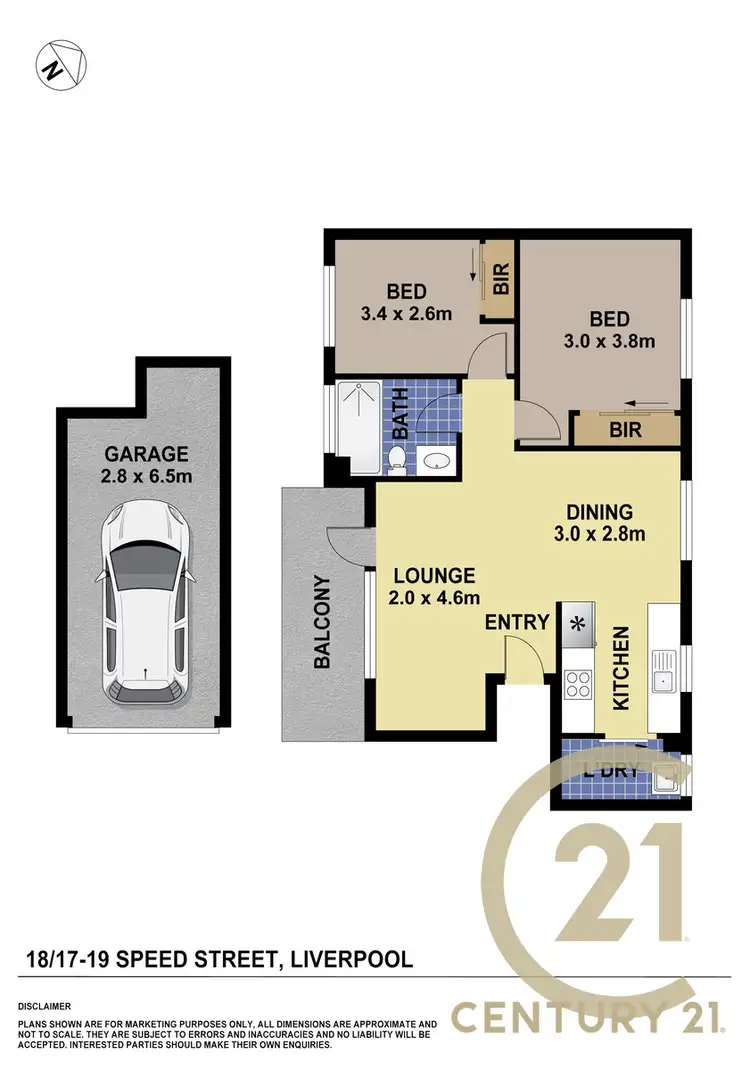 Floorplan of Homely apartment listing, 18/17-19 Speed Street, Liverpool NSW 2170
