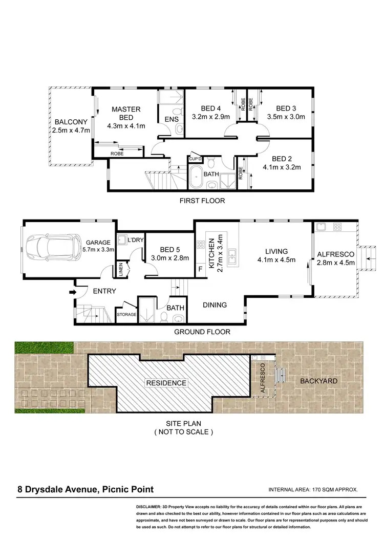 Floorplan of Homely semi-detached listing, 8 Drysdale Avenue, Picnic Point NSW 2213
