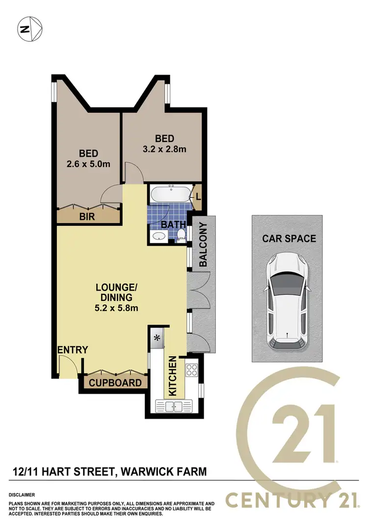 Floorplan of Homely apartment listing, 12/11 Hart street, Warwick Farm NSW 2170